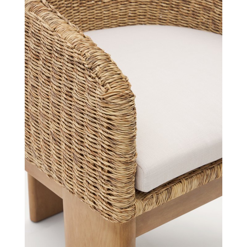 Chaise Xoriguer en rotin synthétique et bois d’eucalyptus