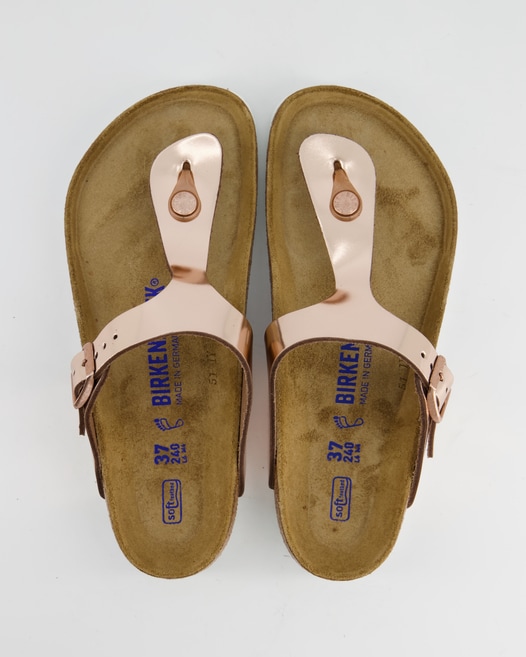 Birkenstock Gizeh Weichbettung Zehentrenner in Roségold