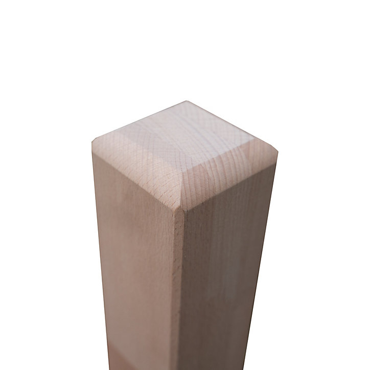 Poteau pour balustrade Locri en bois brut hêtre