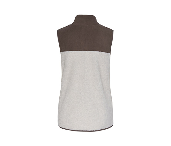 Teddy-Weste, beige-braun