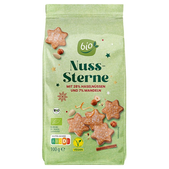 BIO Bio-Haselnusssterne 100 g