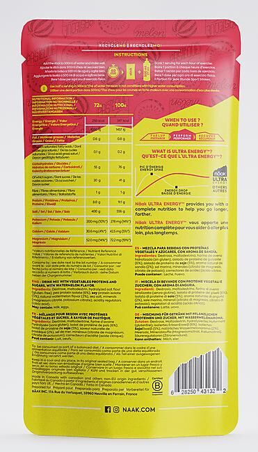 NAAK - BOISSON ULTRA ENERGY DRINK MIX PASTEQUE 72 G