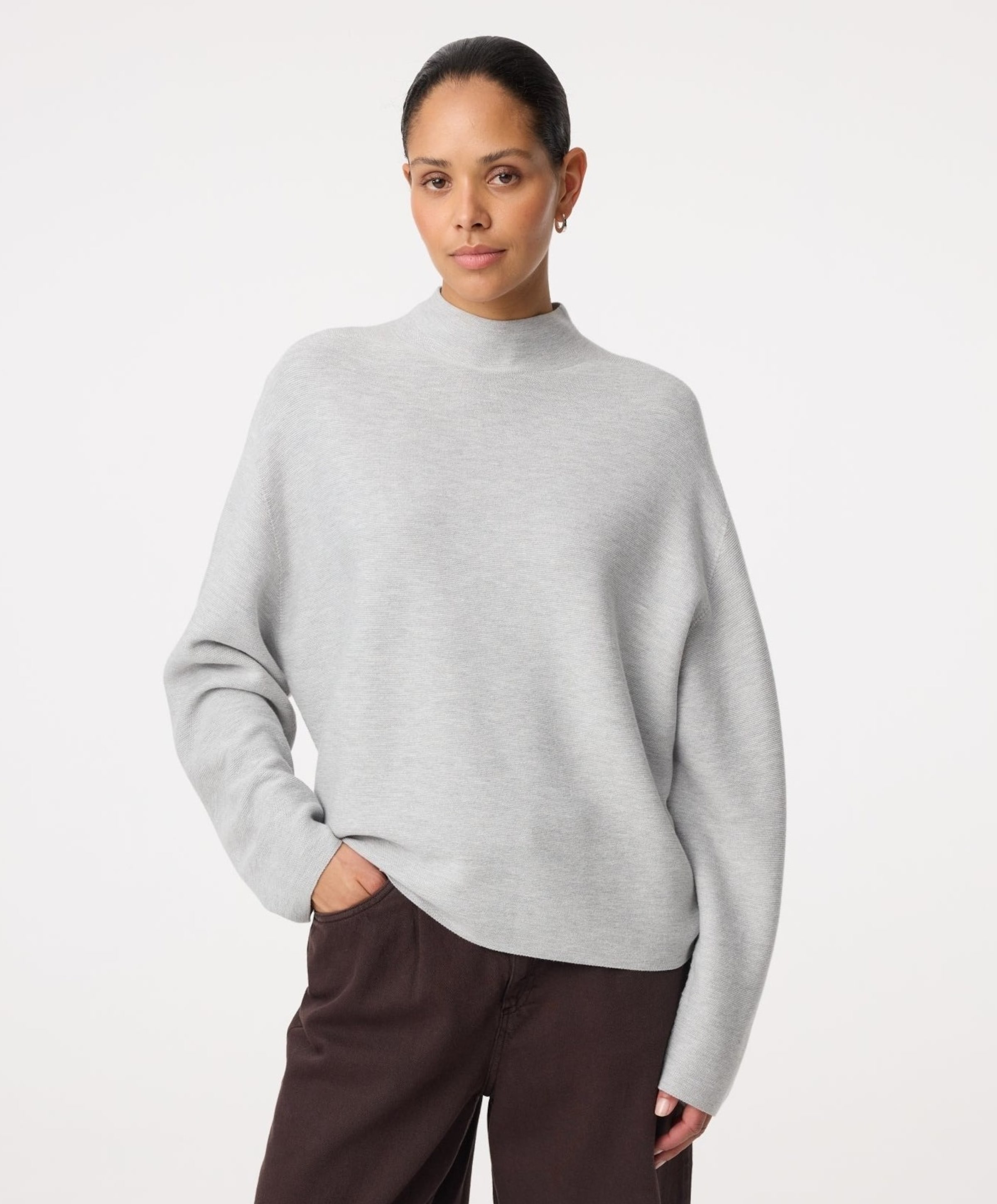 Knit-ted Dames trui grijs