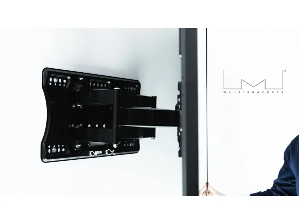 Multibrackets M VESA Super Slim Tilt & Turn Plus HD - Monteringssæt (drejelig arm) - for fladt panel - sort - skærmstørrelse: 42
