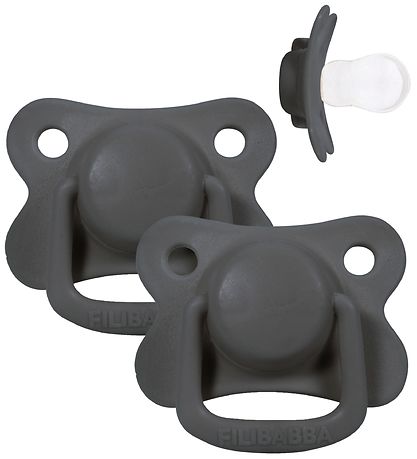 Filibabba Schnuller - 2er-Pack - 6m+ - Stone Grey
