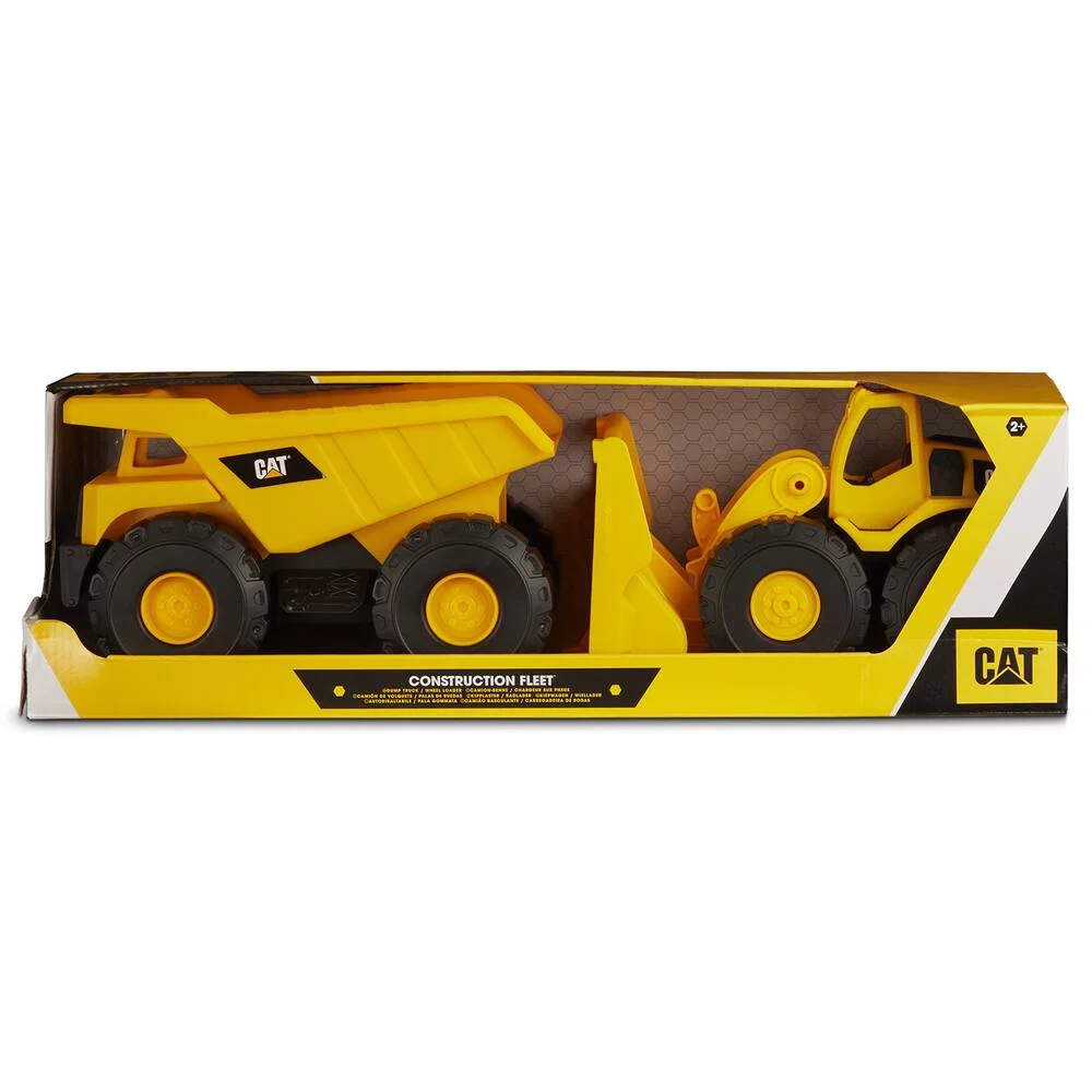 CATERPILLAR - CAMION BENNE ET BULLDOZER 2 VEHICULES 25 CM