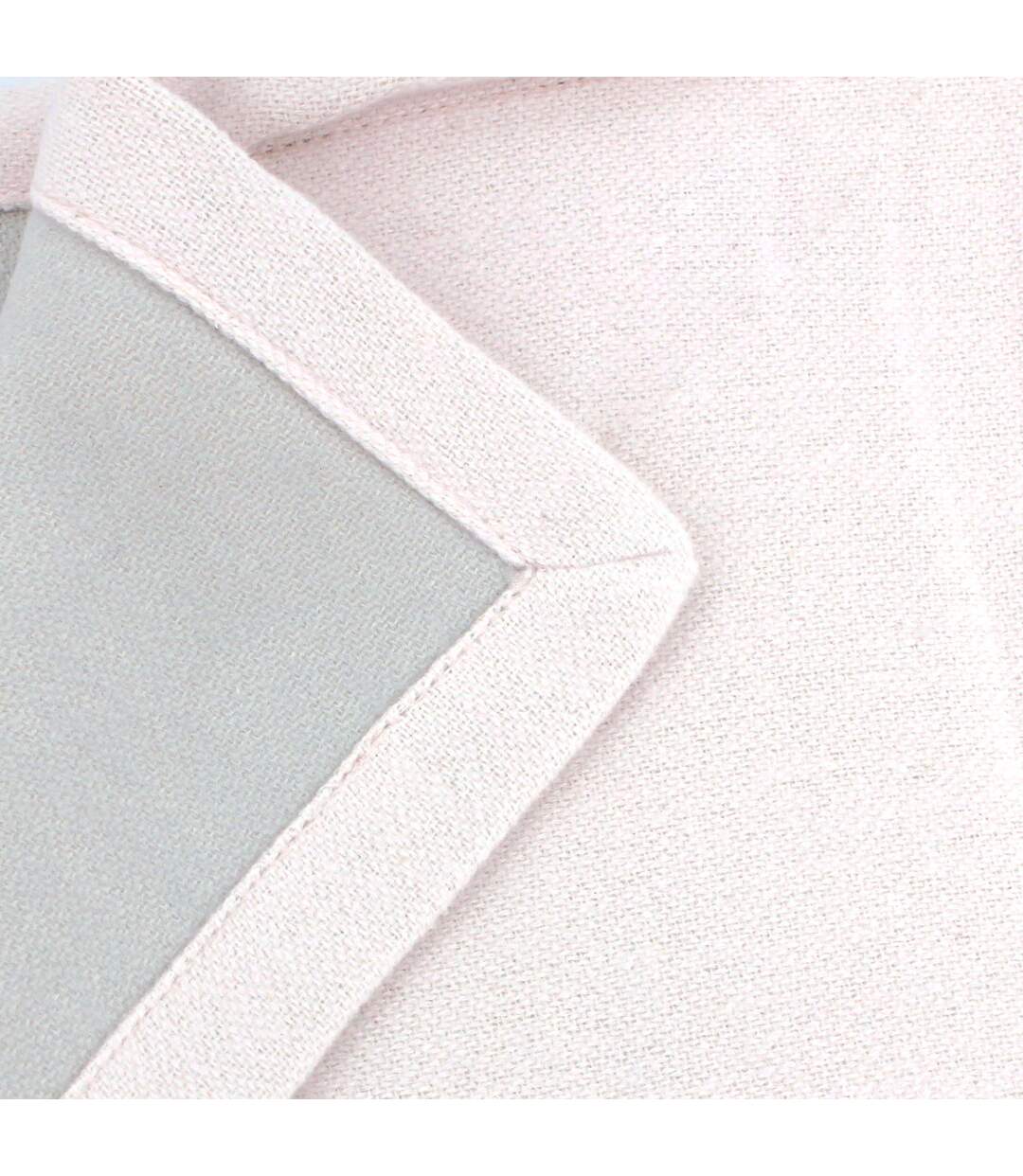 Couverture été 220x240 cm coton 260g/m2 PROVENCE bicolore rose poudré/perle