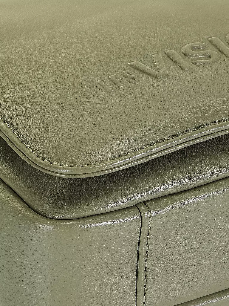 LES VISIONNAIRES Ledertasche - Umhängetasche EMILY SILKY  dunkelgrün