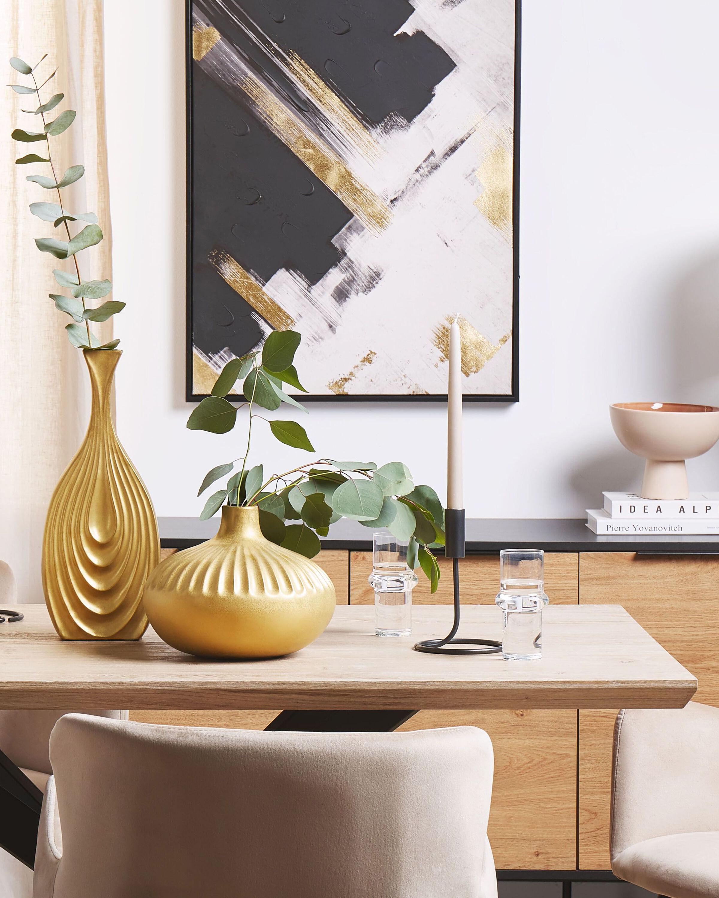 Decoratieve vaas CERCEI Steengoed 20 cm Goud