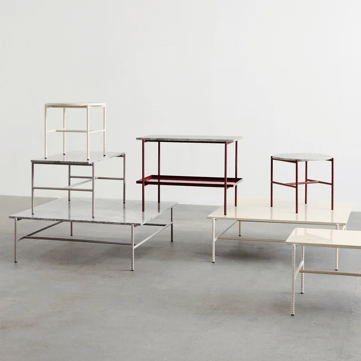HAY - Rebar Coffee Table, 80 x 84 cm, Marmor / schwarz