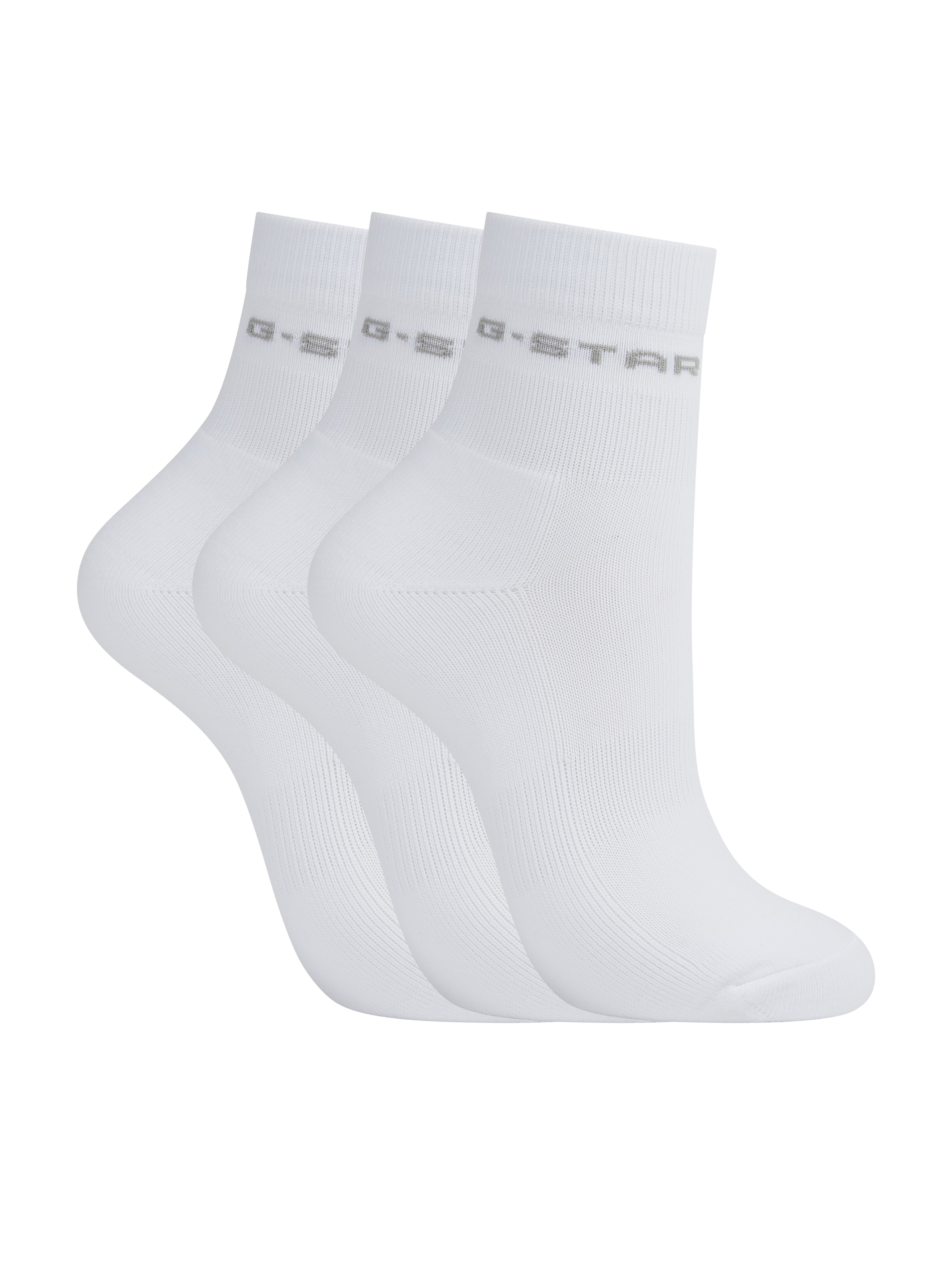 G-STAR Sportsocken »MUSK, 3 PACK ANKLET SPORTS SOCKS« Packung, 3 Paar tlg. unifarben, mit Logo-Jacquard