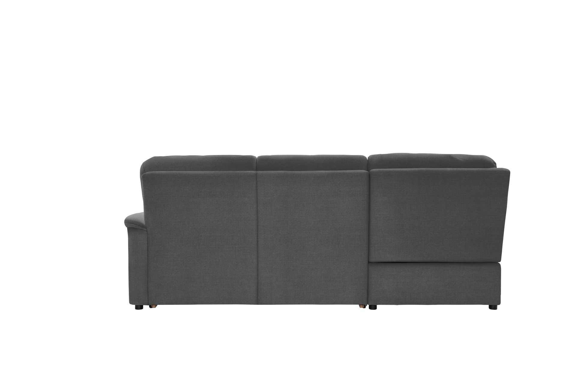 polsterpower Ecksofa - Miro grau - Basismodell - Ottomane links