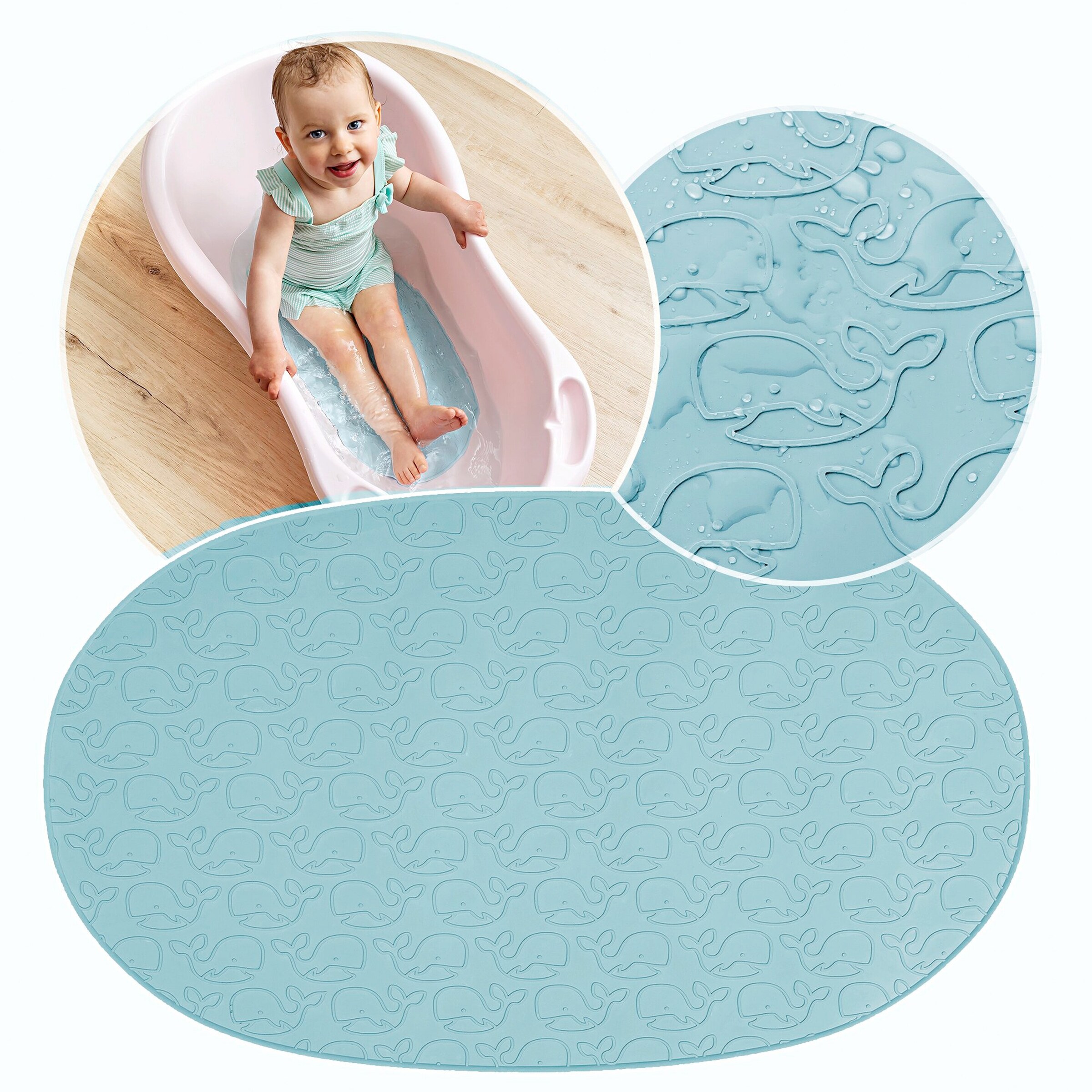 reer Baby-Badewannenmatte aus Naturkautschuk MyHappyBath Mat