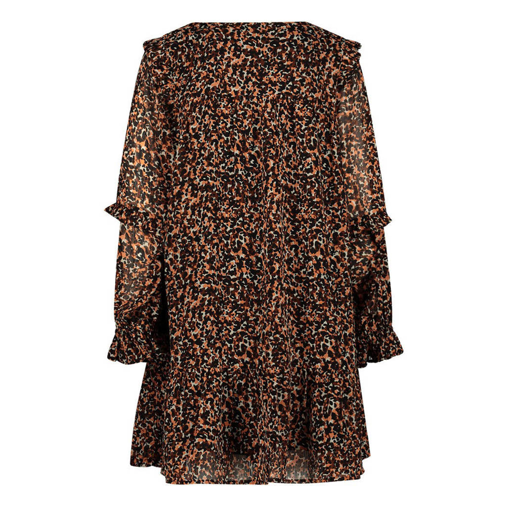 Scotch & Soda jurk met panterprint bruin