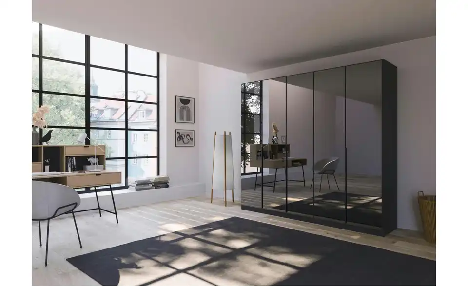 Drehtürenschrank Skyla Grau 226 cm