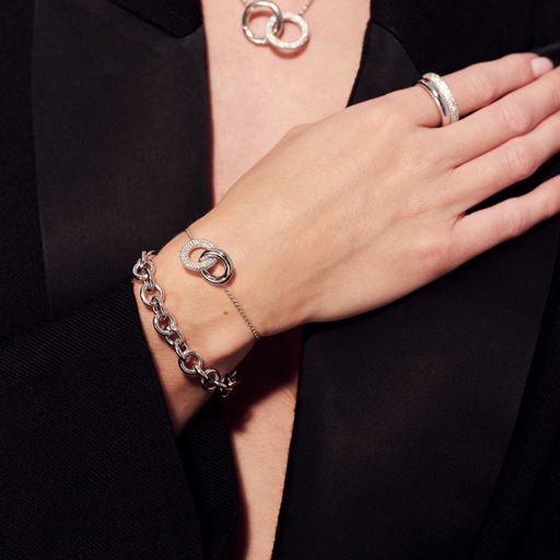 Sif Jakobs Jewellery Carrara Armbånd, Silver, 18 cm