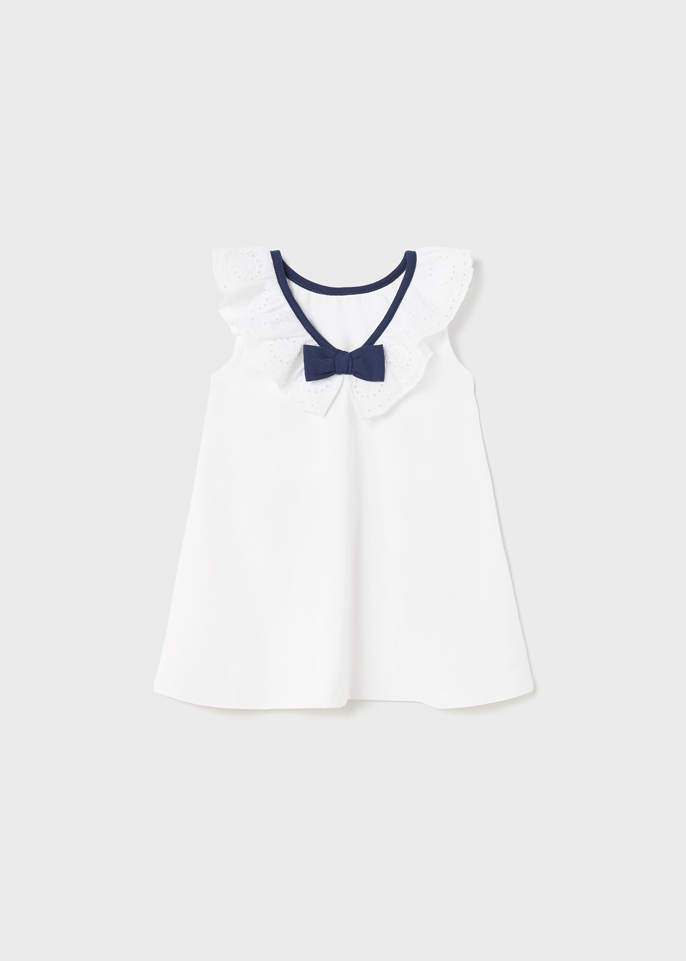 Vestido de bebê com babado de algodão