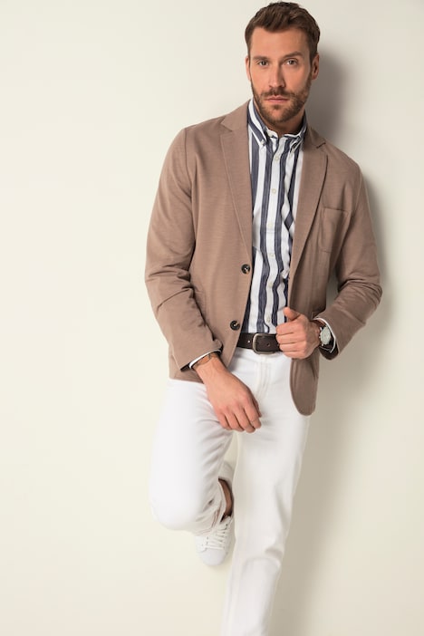 Sweat-Sakko, Flamm-Sweat, Revers, aufgesetzte Taschen