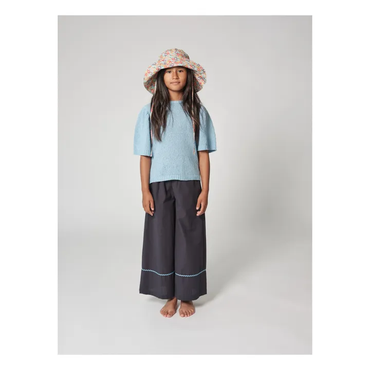 Tangerine T-shirt Maille Bouclette | Bleu Clair