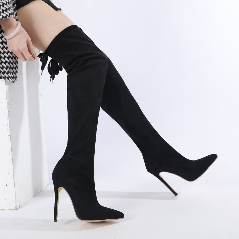 Niuna - Puntige stilettopumps tot over de knie