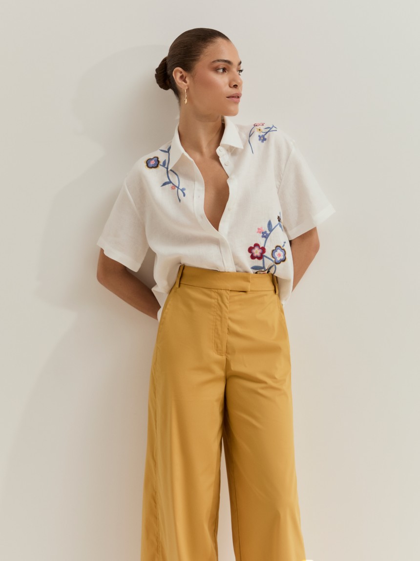 Calças wide leg