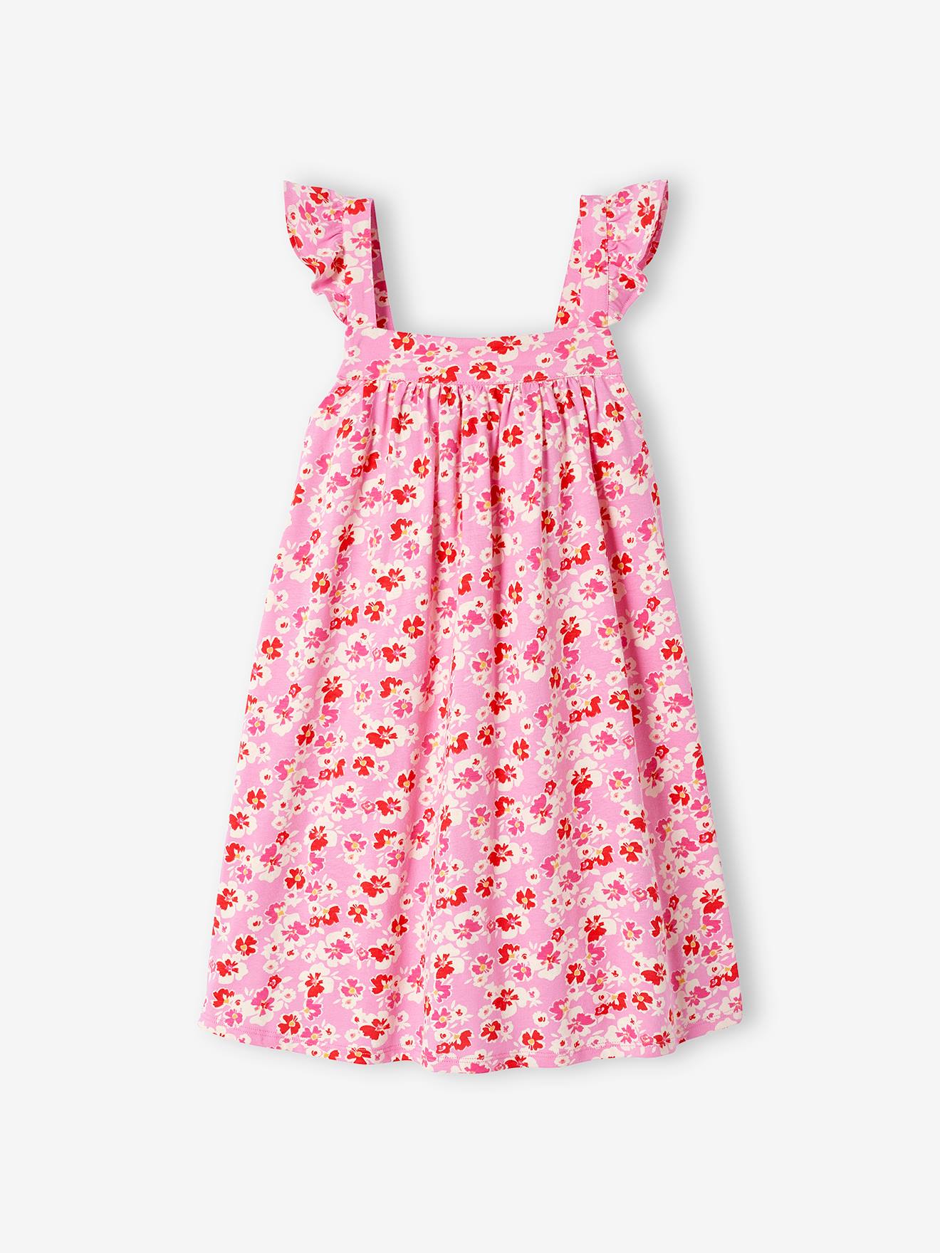 Vestido cor de damasco com alças para meninas, maquiagem