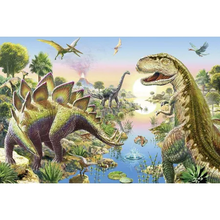 Schmidt Spiele Puzzle - Box im Metallkoffer Dinosaurier, 2x60, 2x100 Teile