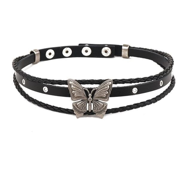 Lilafey - Vlinder gelaagde choker