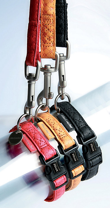 Laisse Mc Leather 10mm L.1,2 m rouge