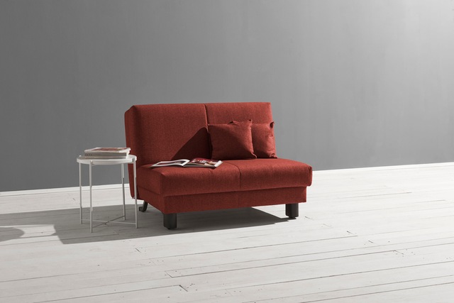 ell + ell Schlafsofa »Enny« Liegefläche Breite 120 oder 140 cm, Liegehöhe 40 cm, Füsse schwarz