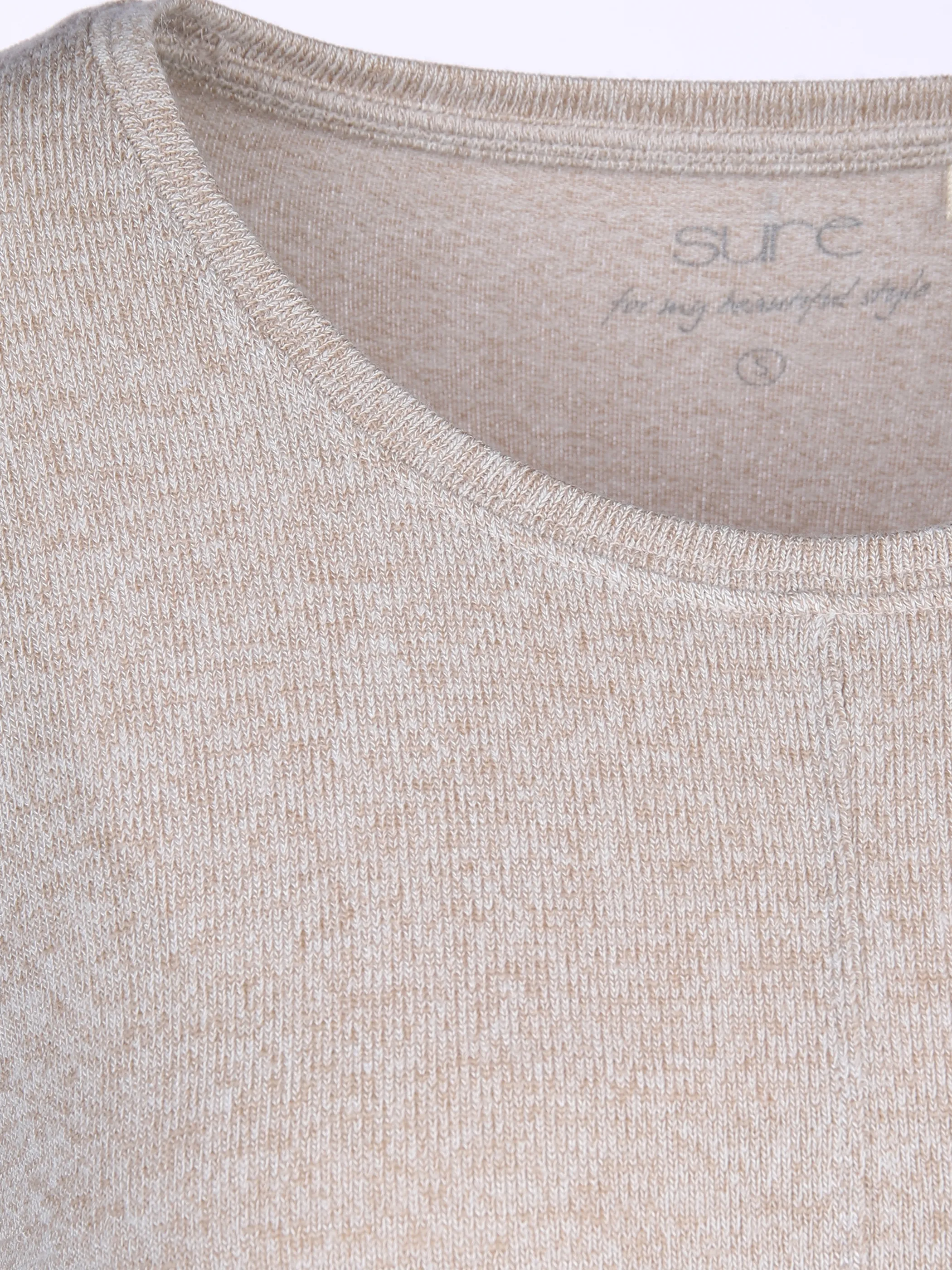 Damen Flauschshirt in melierter Optik