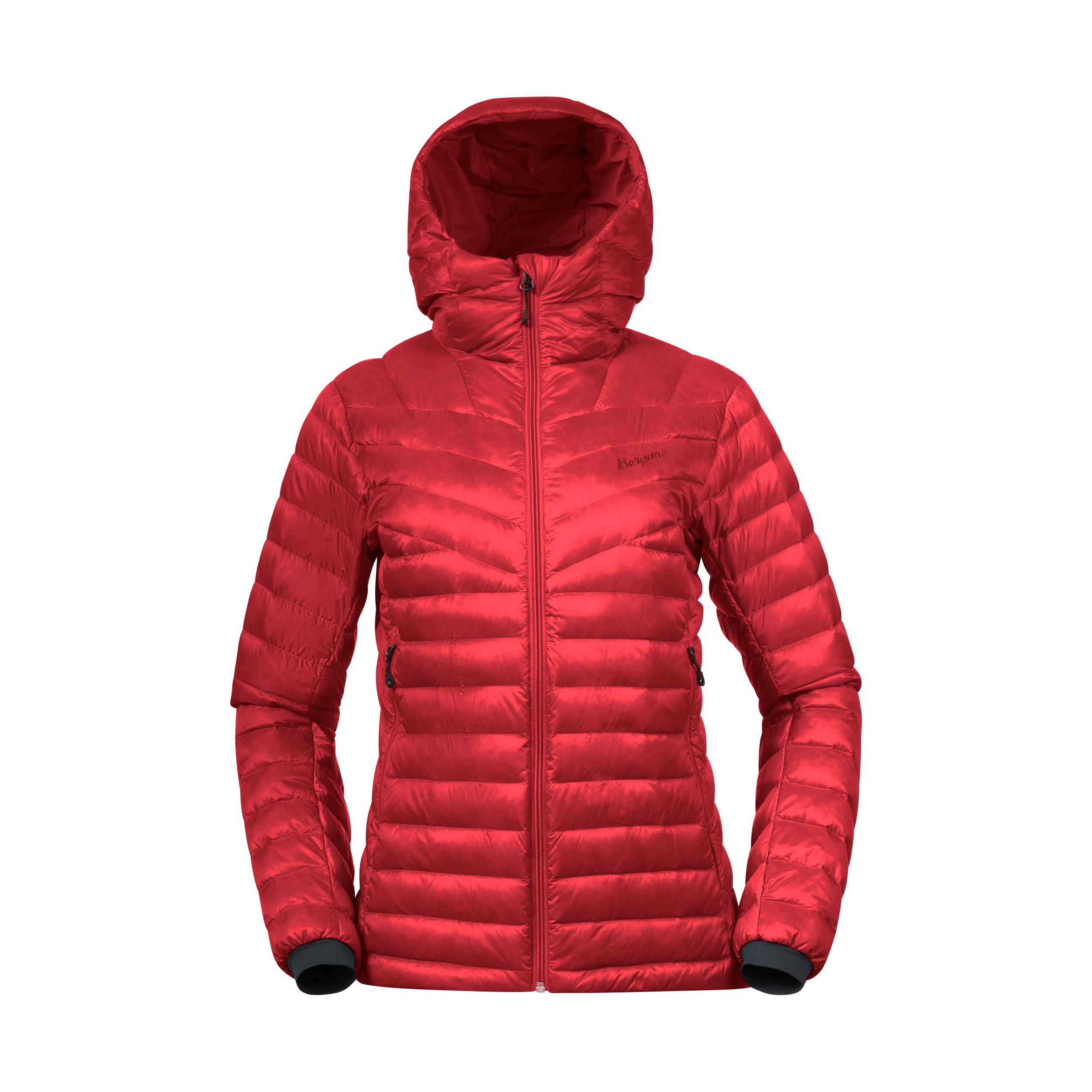 Rabot Light Down Jacket Hood Women FireRed