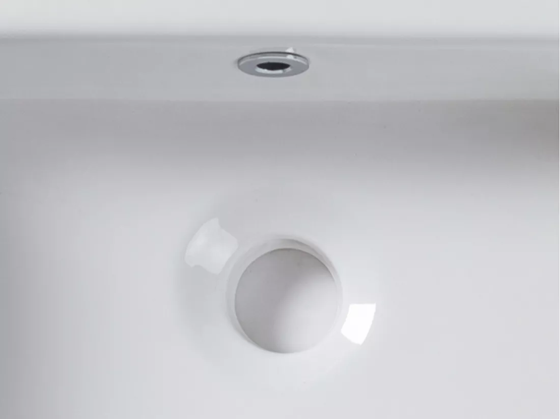 Vasque à poser carrée en céramique blanche - 41 cm - VERINI