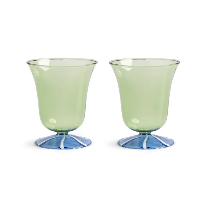 &klevering - Eve Trinkglas 200 ml, grün (2er-Set)