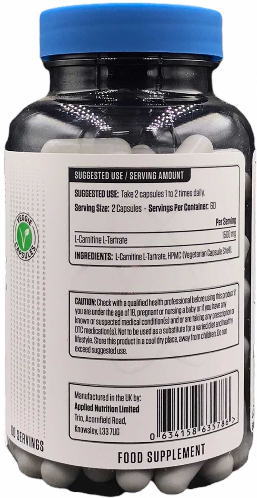 Applied Nutrition L-Carnitina 1500 120 cápsulas