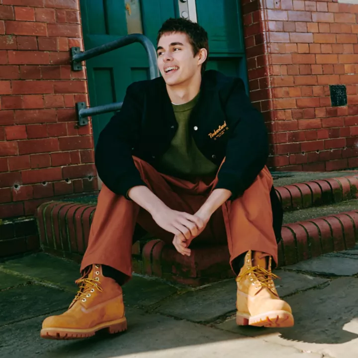 Bota Timberland Premium Impermeável de 6 Polegadas para Homens na Cor Amarela