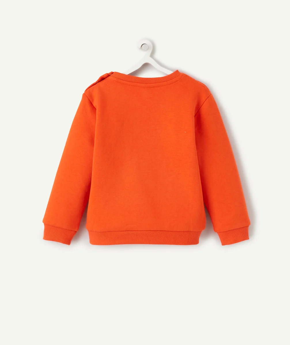 SWEAT BÉBÉ GARÇON EN FIBRES RECYCLÉES ROUGE AVEC ANIMAUX