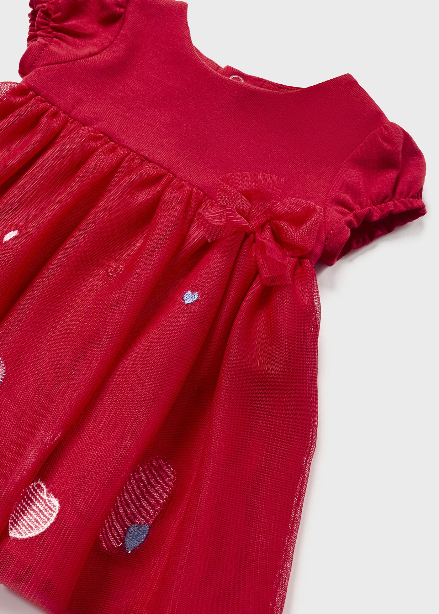 Vestido bordado para recém-nascido