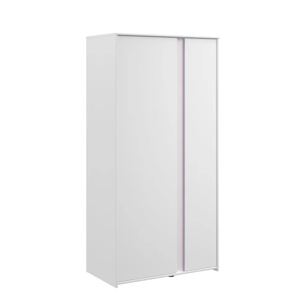 Kledingkast Bobby 2-deurs - wit - 182x90x51 cm