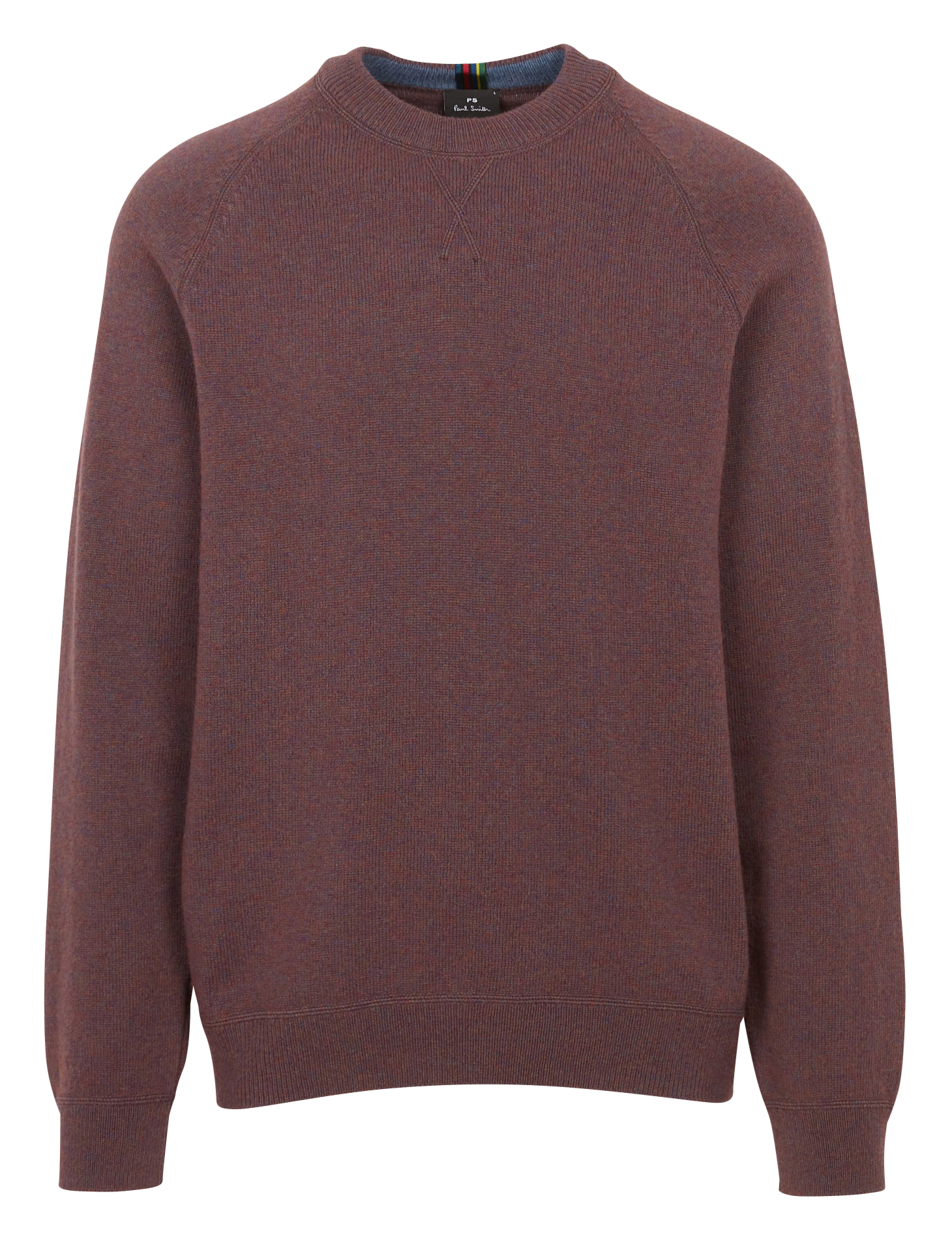 Pull col rond en laine droit | Violet