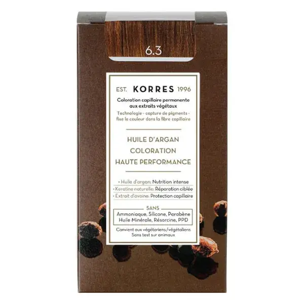 Coloração Korres 6.3 GOLDEN HONEY BLONDE - Argan