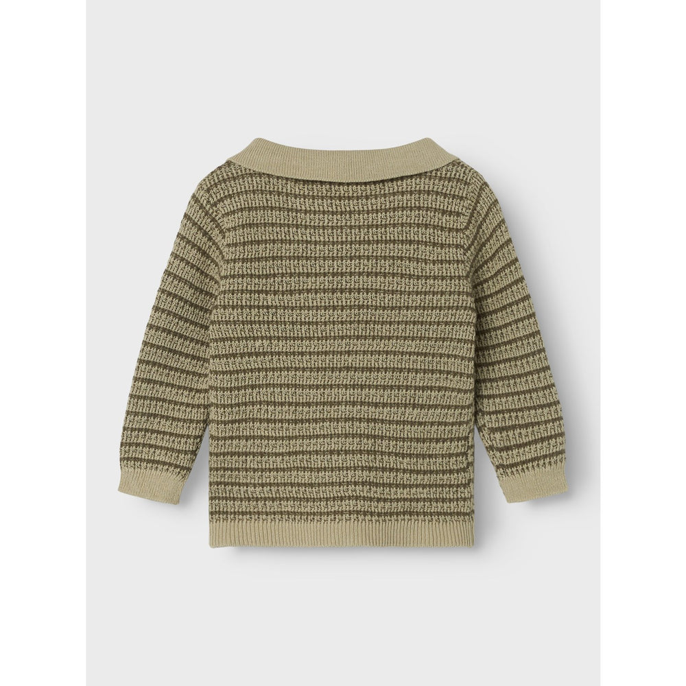 Køb Lil'Atelier Moss Gray Barker Strik Polo