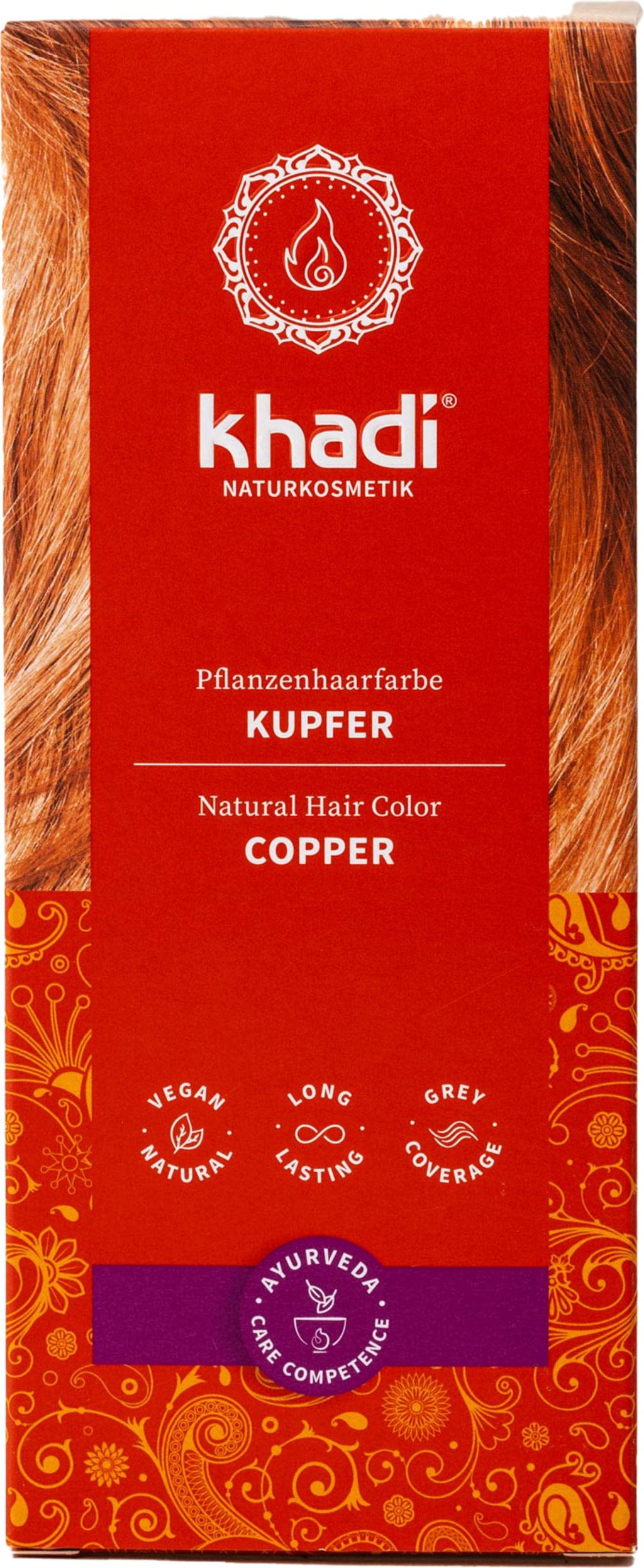 Khadi®  Pflanzenhaarfarbe Kupfer, 100 g