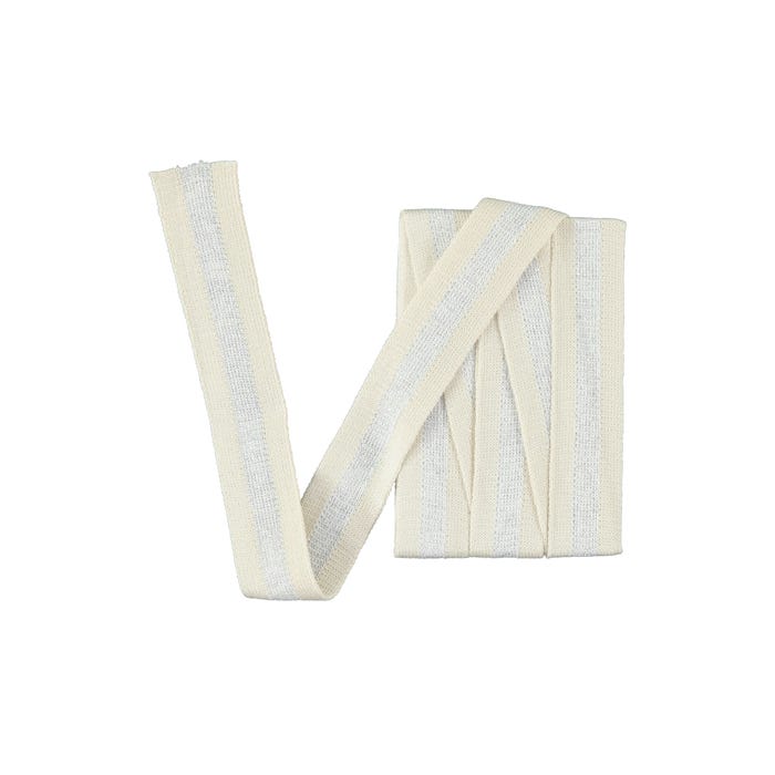Atelier Veritas-Tricotband met glitterstreep 2,5cm