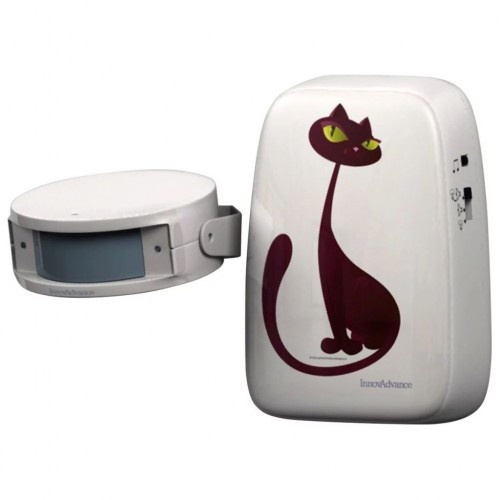 Campainha Gato Branco com Sensor