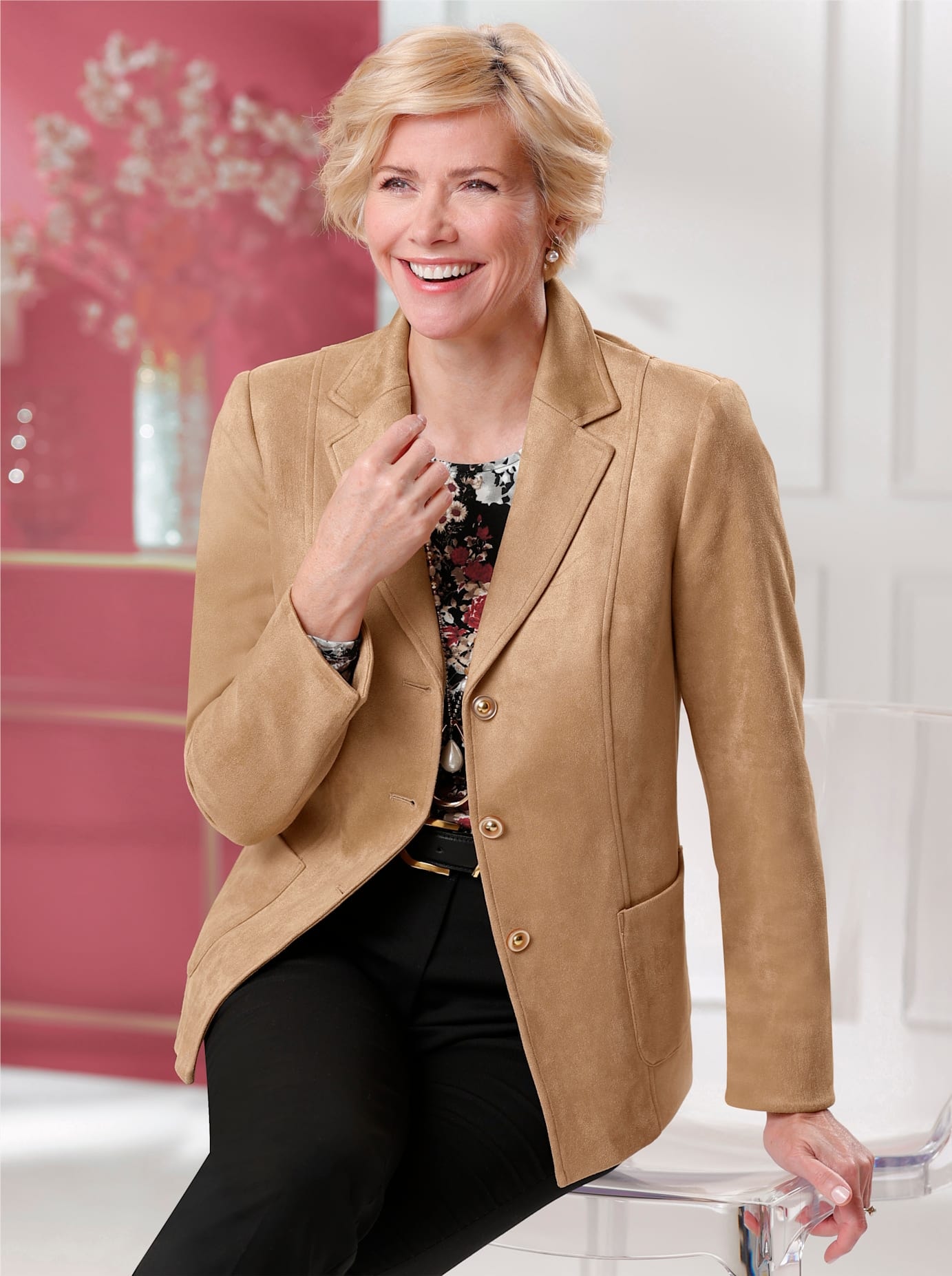 Classic Jackenblazer »Lederimitat-Blazer«