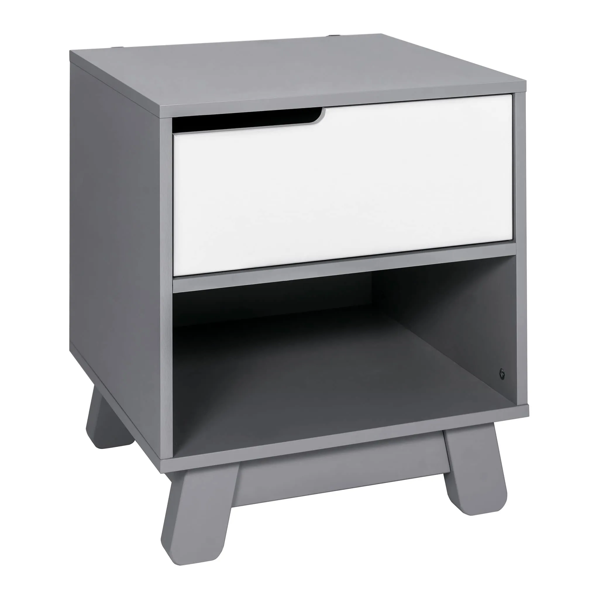 Babyletto Table de Nuit Hudson avec port USB - Grey  Blanc