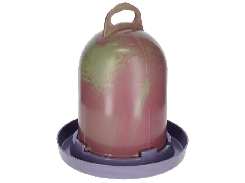 Kerbl Kunststofftränke recycelt 5.5 l, Rot Wasserspender für Hühner