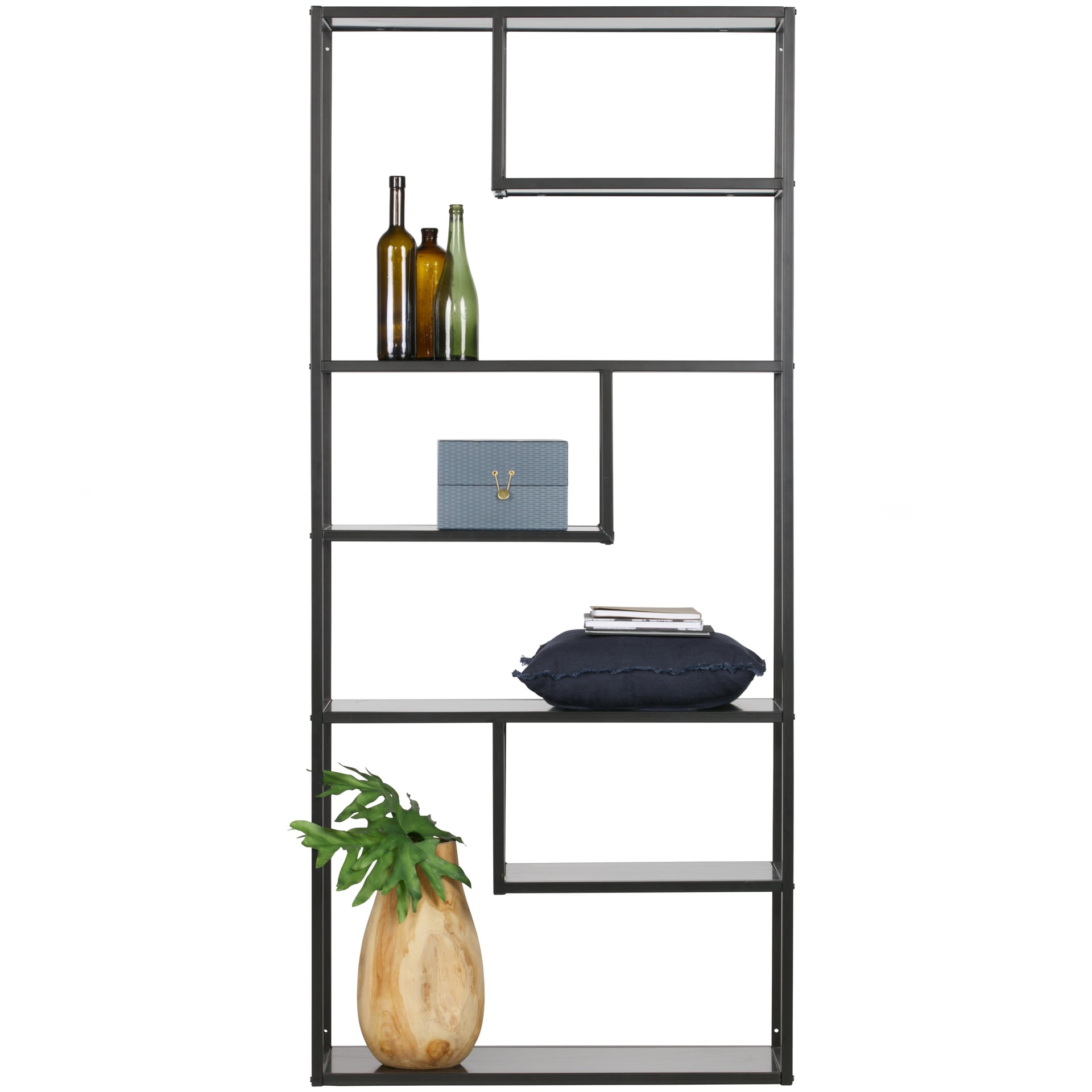 Regalschrank TEUN 85 x 188 cm schwarz