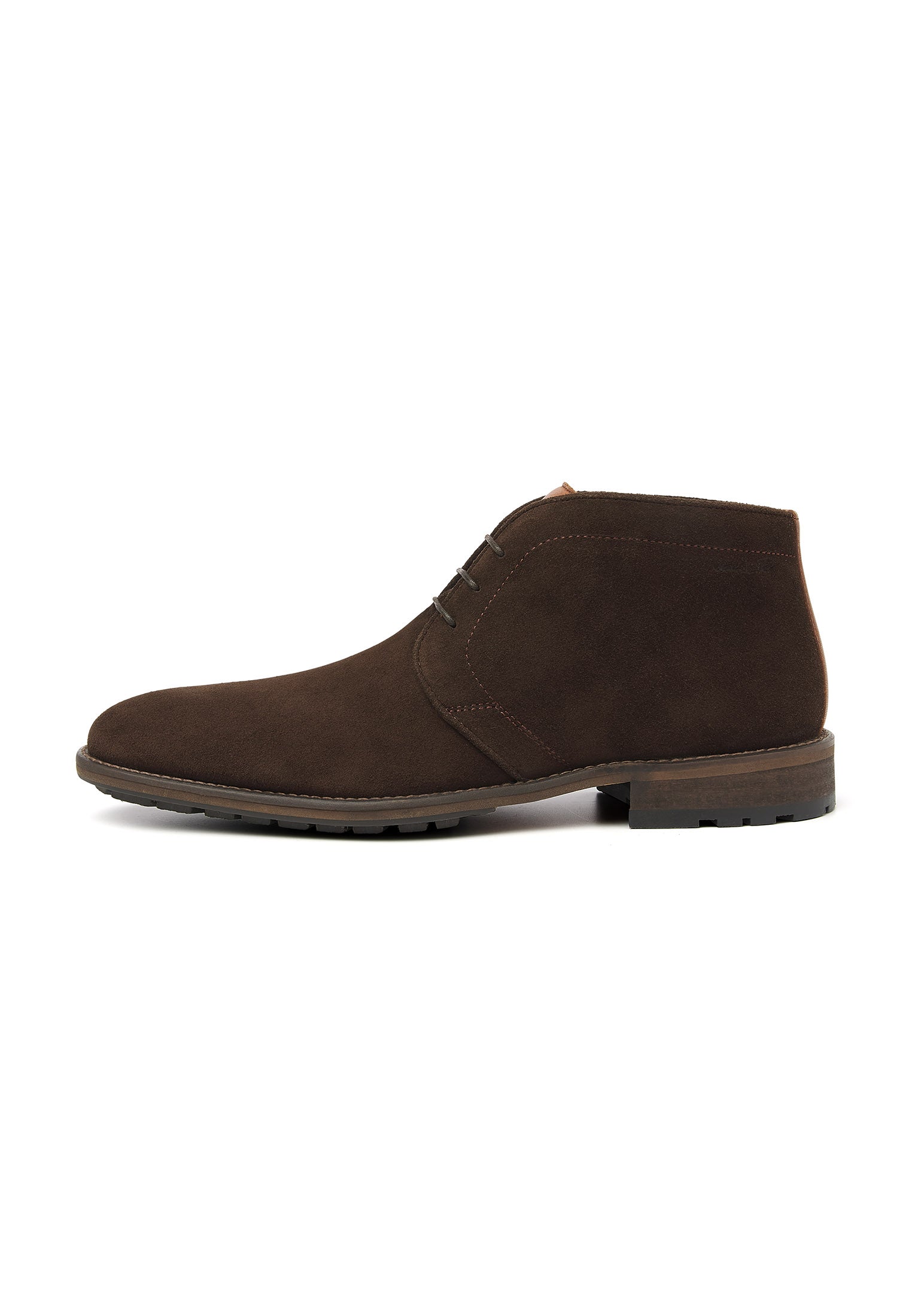 Bruin suède Montana halfhoge veterschoen